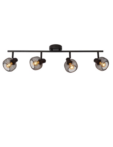 Lucide MAREN Ceiling Spotlight Black 4xE14 Retro Style 77978/04/30