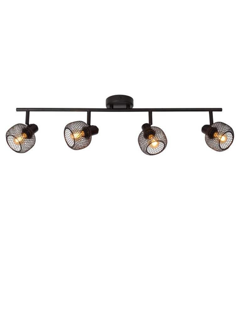 Spotlight ceiling lamps - Lucide MAREN Ceiling Spotlight Black 4xE14 Retro Style 77978/04/30 - product kolory-swiatla.pl 1