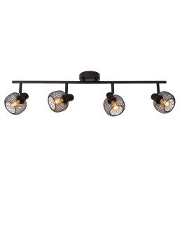 Lucide MAREN Ceiling Spotlight Black 4xE14 Retro Style 77978/04/30