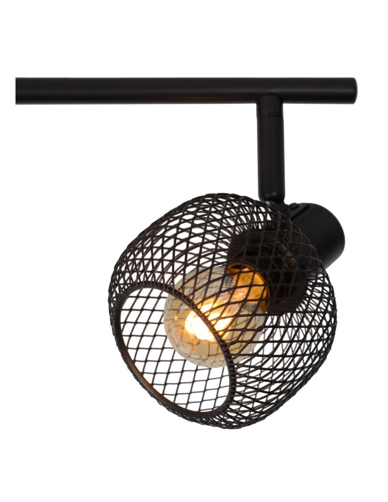 Spotlight ceiling lamps - Lucide MAREN Ceiling Spotlight Black 4xE14 Retro Style 77978/04/30 - product kolory-swiatla.pl 5
