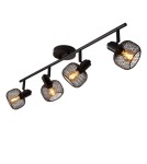 Spotlight ceiling lamps - Lucide MAREN Ceiling Spotlight Black 4xE14 Retro Style 77978/04/30 - product 6