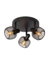 Lucide MAREN Ceiling Spotlight Black 3xE14 Retro Style 77978/13/30