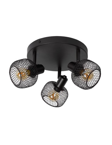 Lucide MAREN Ceiling Spotlight Black 3xE14 Retro Style 77978/13/30 - product 2
