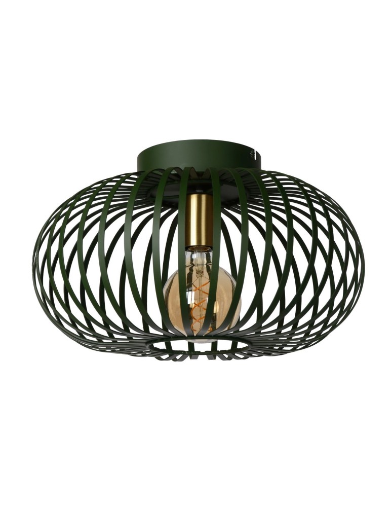 Ceiling lamps - Lucide MANUELA Surface Mounted Ceiling Green 1xE27 Antique Style 78174/40/33 - product kolory-swiatla.pl 2