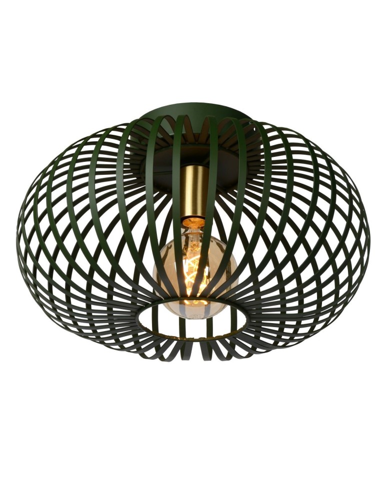 Ceiling lamps - Lucide MANUELA Surface Mounted Ceiling Green 1xE27 Antique Style 78174/40/33 - product kolory-swiatla.pl 3