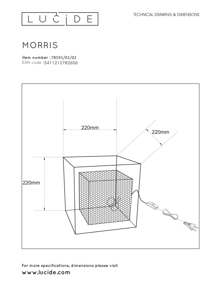 Lampy stołowe - Lucide EXTRAVAGANZA MORRIS Stołowa Złoty Matowy/Mosiądz 1xE27 Styl Retro 78591/01/02 - produkt kolory-swiatla.pl 9