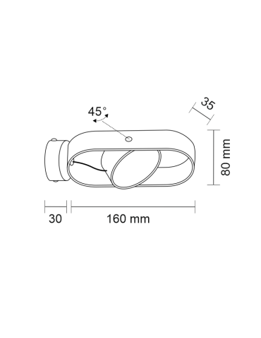 Shilo FUROKU LED 6W 600lm CRI90 black wall lamp 7976 - product 2