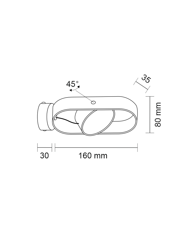 Wall lamps - Shilo FUROKU LED 6W 600lm CRI90 black wall lamp 7976 - product kolory-swiatla.pl 2