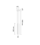 Pendant lamps - Shilo KOSAME 3xG9 black pendant 7846 - product 2