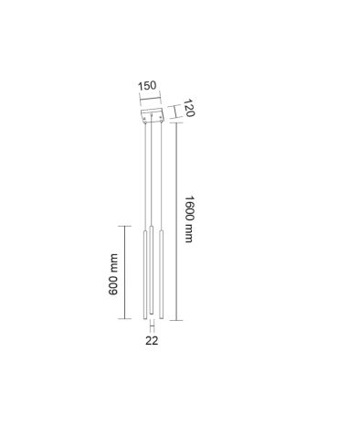 Shilo KOSAME 3xG9 czarny wisząca 7846 - produkt 2