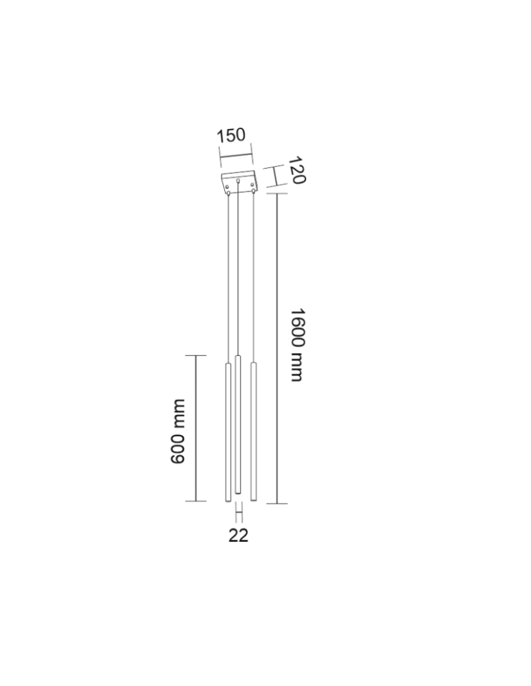 Pendant lamps - Shilo KOSAME 3xG9 black pendant 7846 - product kolory-swiatla.pl 2