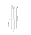 Pendant lamps - Shilo KOSAME 5xG9 black pendant 7848 - product 2