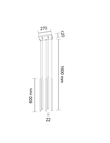 Shilo KOSAME 5xG9 black pendant 7848 - product 2