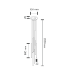 Pendant lamps - Shilo KOSAME 8xG9 black pendant 7856 - product 2