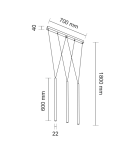 Pendant lamps - Shilo MIAKI 3xG9 black pendant 7946 - product 2