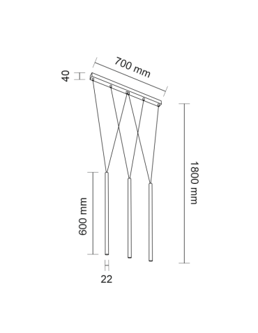 Shilo MIAKI 3xG9 czarny wisząca 7946 - produkt 2