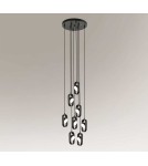 LED pendant lamps - Shilo FUROKU 8xLED 600lm CRI90 black pendant 7952 - product 1