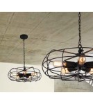 Pendant lamps - Azzardo FAN PENDANT 5xE27 Pendant Black AZ2532 - product 1