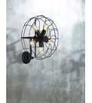 Loft wall lamps - industrial - Azzardo FAN WALL 5xE27 Wall Mount Black AZ1349 - product 1
