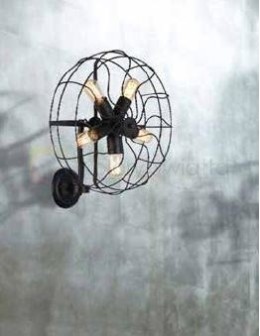 Azzardo FAN WALL 5xE27 Ścienna Czarny AZ1349