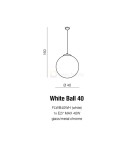 Pendant lamps - Azzardo WHITE BALL 40 1xE27 Pendant White AZ1328 - product 2