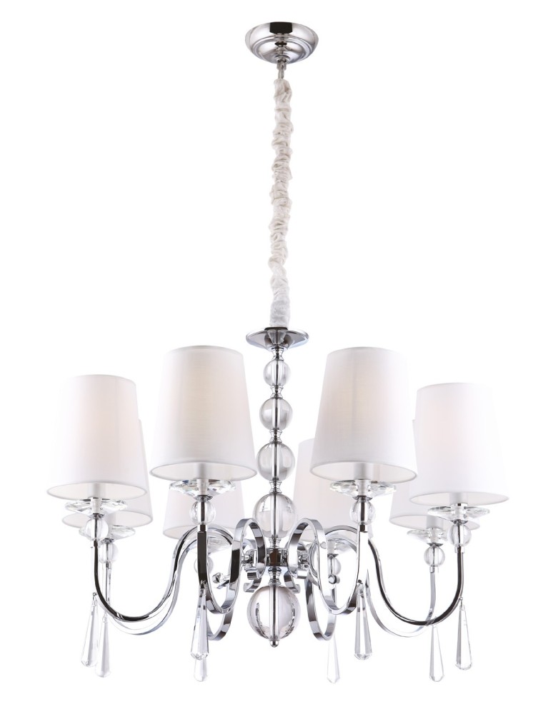 Chandelier with lampshade - Maxlight Charlotte Pendant Lamp 75 cm P0110 - product kolory-swiatla.pl 1