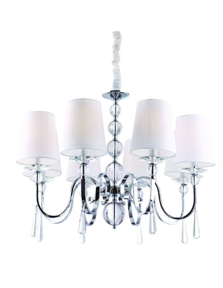 Chandelier with lampshade - Maxlight Charlotte Pendant Lamp 75 cm P0110 - product kolory-swiatla.pl 2