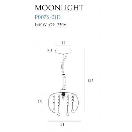 MAXlight MOONLIGHT mini P0076-01D Pendant.