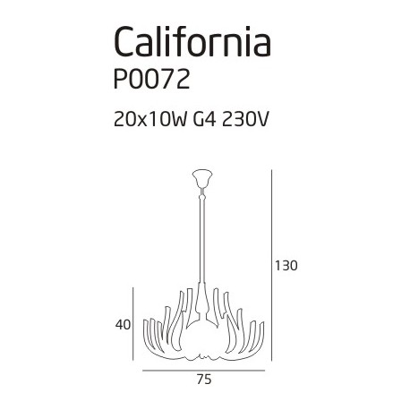 MAXlight CALIFORNIA P0072 Pendant.