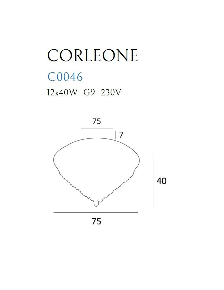 Glamour ceiling lamps - Maxlight CORLEONE C0046 Ceiling light. - product kolory-swiatla.pl 6
