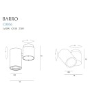 Ceiling spotlights - Maxlight Barro I Ceiling Lamp White C0036 - product 4