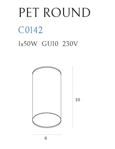 Maxlight Lampa Sufitowa Pet Round New Czarny C0142 - produkt 2