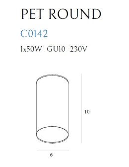 Maxlight Lampa Sufitowa Pet Round New Czarny C0142 - produkt 2