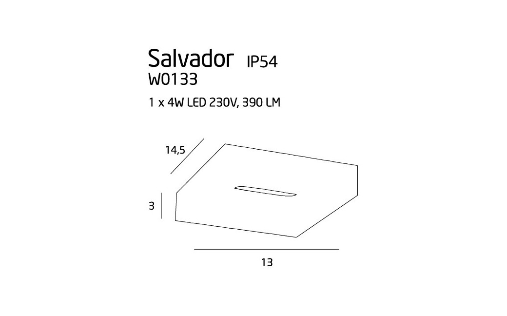 MAXlight SALVADOR IP54 W0133 Wall lamp.