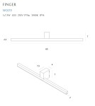 Bathroom wall lamps - Maxlight Wall lamp Finger 60 cm White IP54 W0155 - product 4