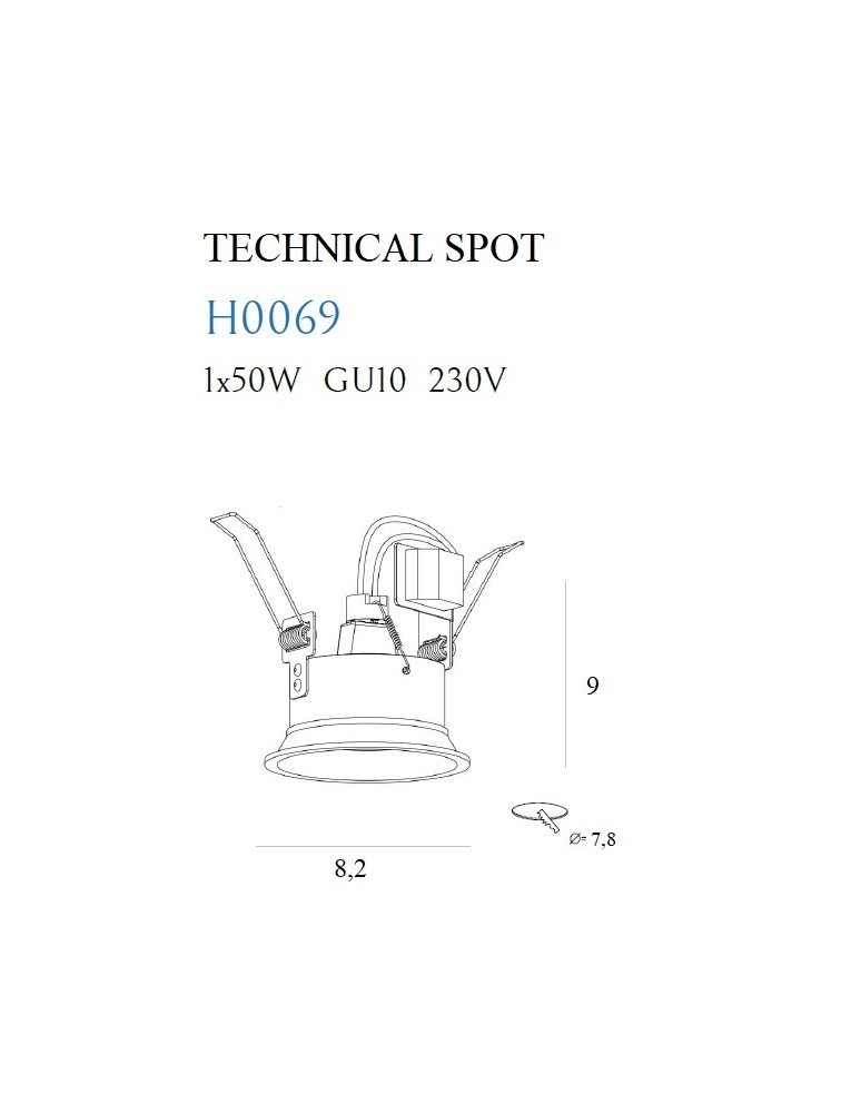 Flush-mounted lamps - pendants - Maxlight Deep White GU10 recessed luminaire H0069. - product kolory-swiatla.pl 5