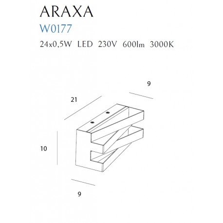 MAXlight ARAXA W0177 Wall lamp.