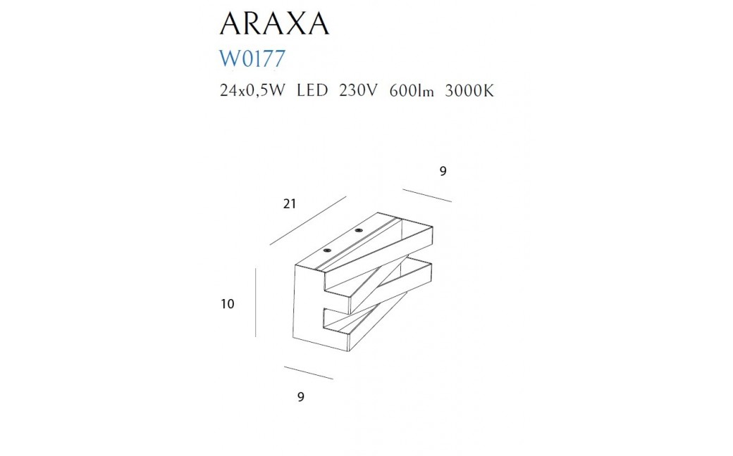 MAXlight ARAXA W0177 Wall lamp.