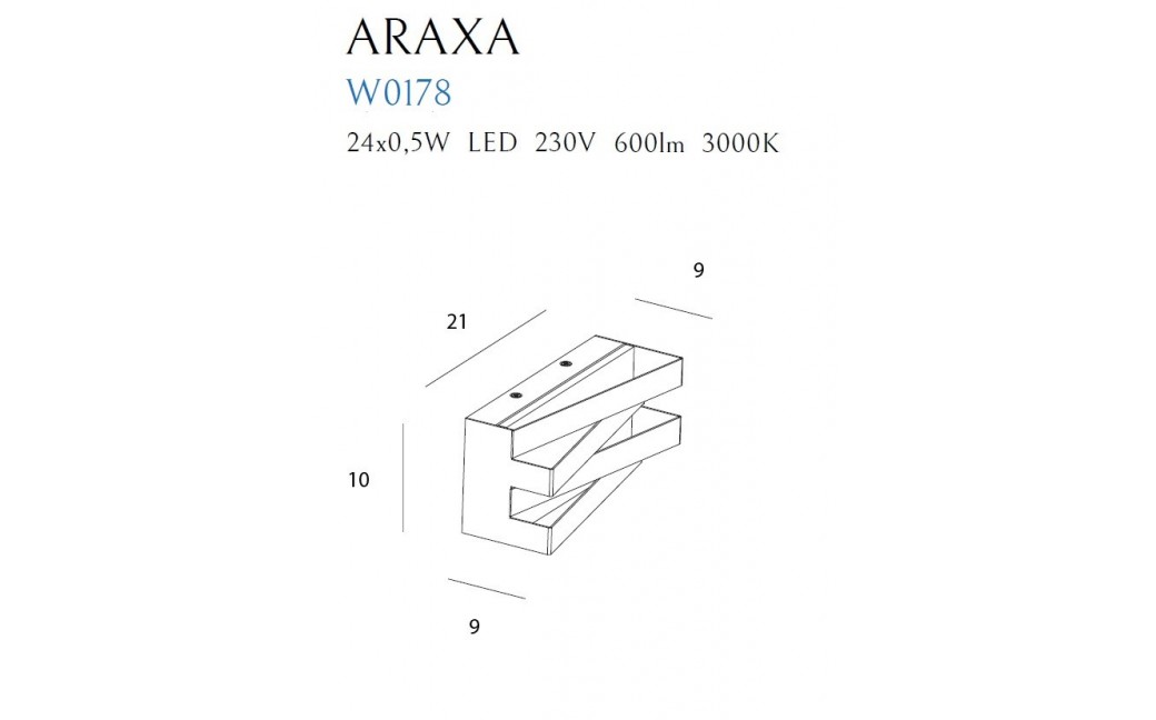 MAXlight ARAXA W0178 Wall lamp.