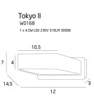 Modern wall lamps - Maxlight Wall lamp Tokyo II White W0168 - product 4