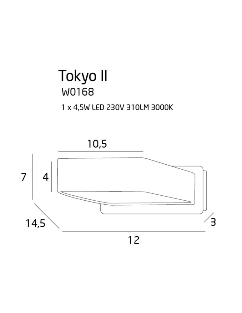 Maxlight Wall lamp Tokyo II White W0168