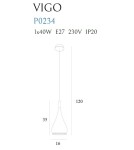 Single pendant lamps - Maxlight VIGO White P0234 Pendant. - product 3