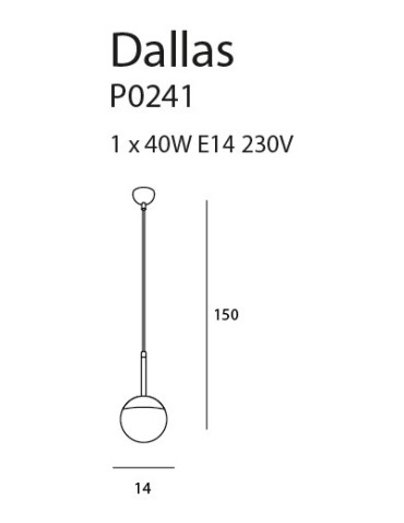 Maxlight Lampa Wisząca Dallas I P0241 - produkt 2