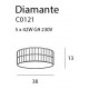MAXlight Diamante Plafon 38cm C0121
