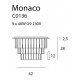 MAXlight Monaco Plafond 9xG9 42cm C0136