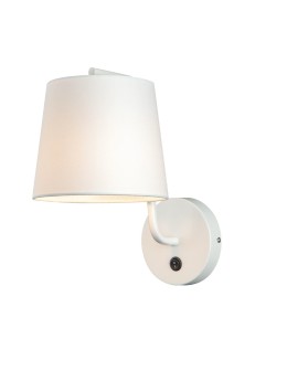 Maxlight Kinkiet Chicago Biały + Biały Abażur W0193