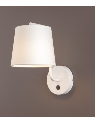 Maxlight Kinkiet Chicago Biały + Biały Abażur W0193 - produkt 2