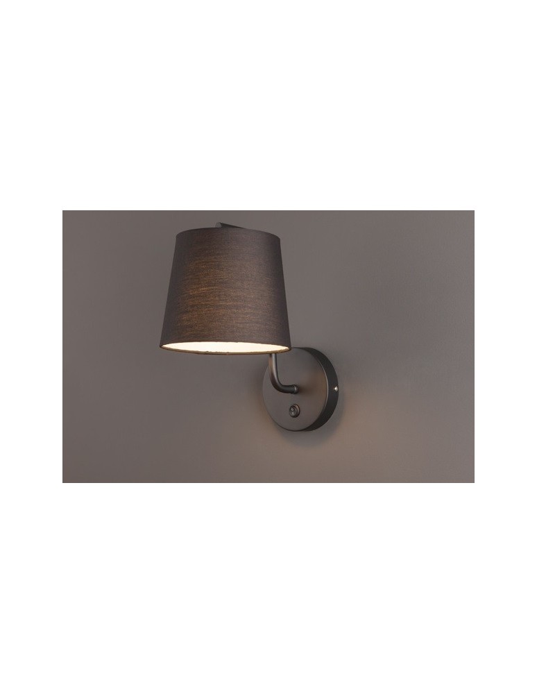 Wall lamps with lampshade - Maxlight Wall lamp Chicago Black + Black lampshade W0194 - product kolory-swiatla.pl 2