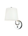 Maxlight Wall lamp Chicago Chrome + White lampshade W0195