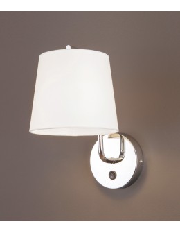 Maxlight Kinkiet Chicago Chrom + Biały Abażur W0195 - produkt 2